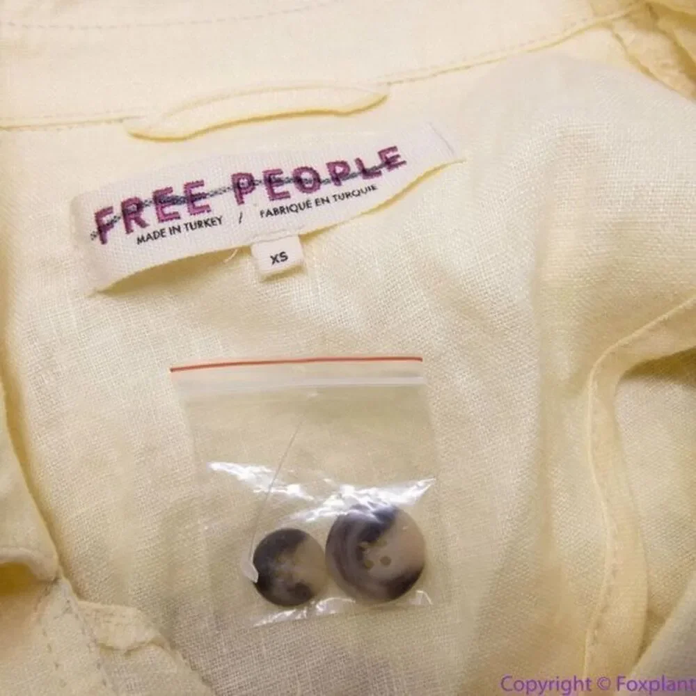 NEW Free People 100% Linen Crossover Back Bennie Crop Blazer, XS‎